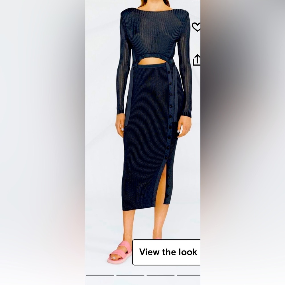 This ribbed-knit dress from Self-Portrait size Small